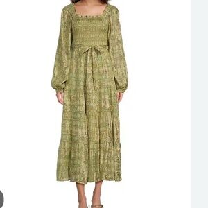 A Loves A Women's Long Sleeve Dress with Lurex Metallic Detail